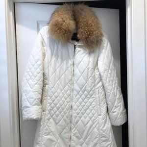 Kenneth Cole Long White Puffer Jacket